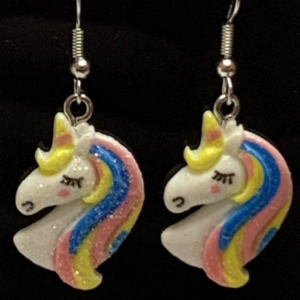 Unicorn Earring, Unicorn Jewelry, Gift Idea, Silly Earring, Cute Earring, Animal
